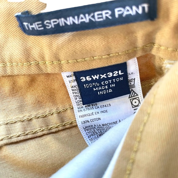 Nautica Tan Khaki Straight Fit Spinnaker Pant 100% Cotton in Size 36W x 32L NWT - Picture 11 of 13